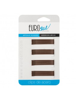 EUROSTIL CLIPS LISOS 5CM MARRON MATE ANTID CARTON 12UDS|Mathiss