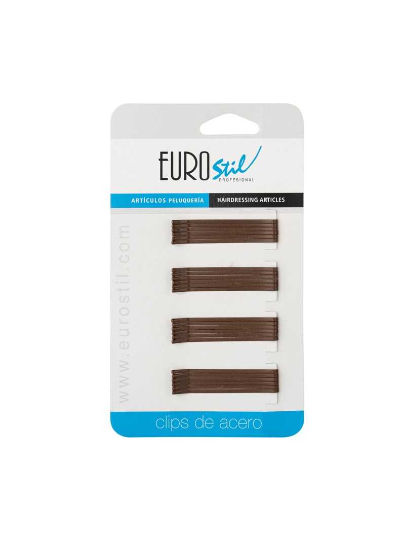 EUROSTIL CLIPS LISOS 5CM MARRON MATE ANTID CARTON 12UDS|Mathiss