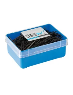 EUROSTIL CLIPS LISOS 5CM NEGRO MATE ANTID CAJA 300UDS