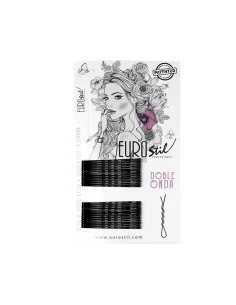 EUROSTIL CLIPS DOBLE ONDA 5CM NEGRO CAJA 300UDS