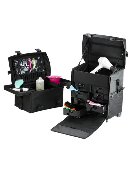EUROSTIL MALETA DOBLE NYLON NEGRO