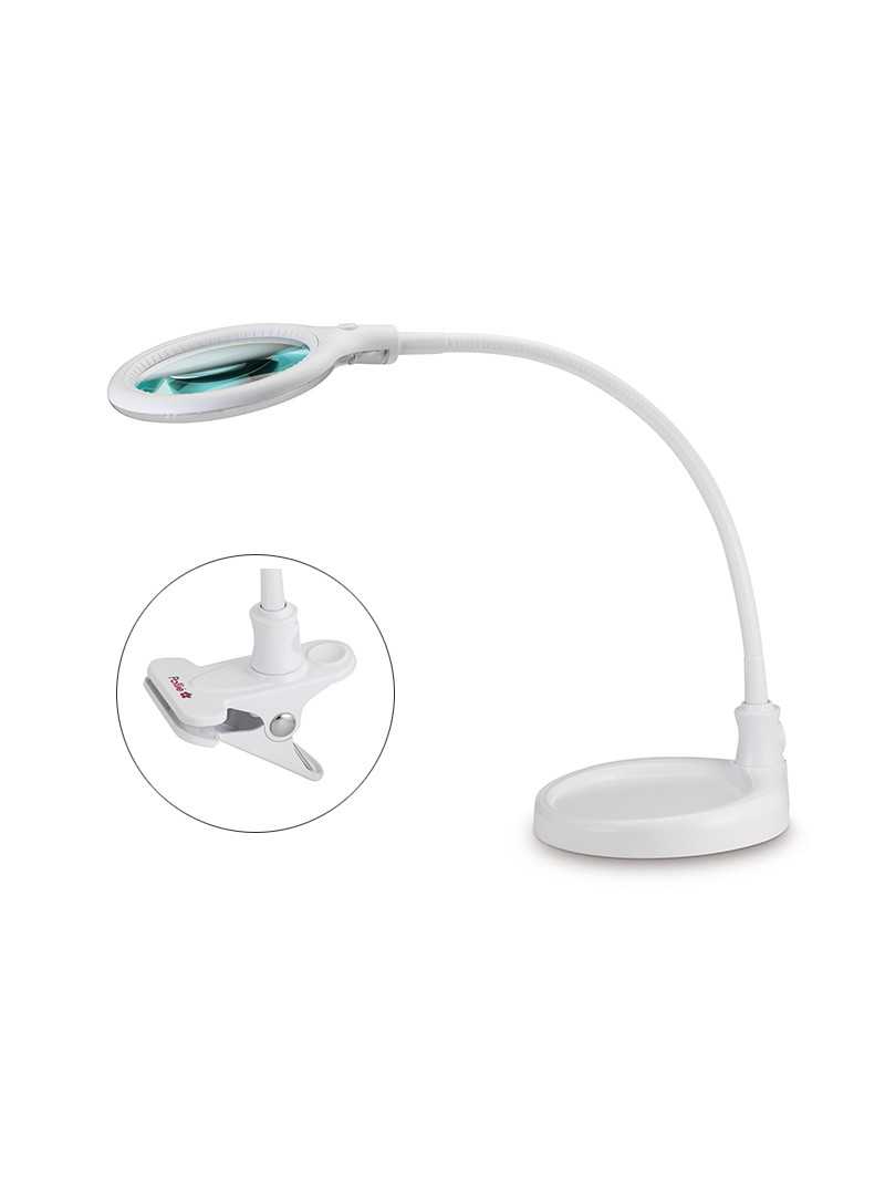 POLLIE LUPA ESTETICA FLEXO SOBREMESA Y PINZA 5 DIOP LUZ LED|Mathiss