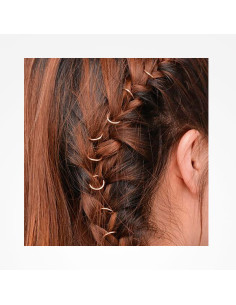 BIFULL ANILLAS DECORATIVAS PARA EL CABELLO 10UDS 2