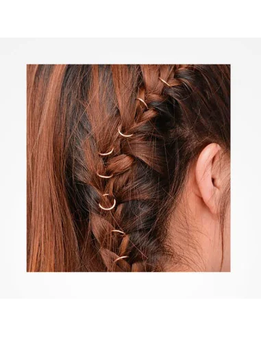 BIFULL ANILLAS DECORATIVAS PARA EL CABELLO 10UDS