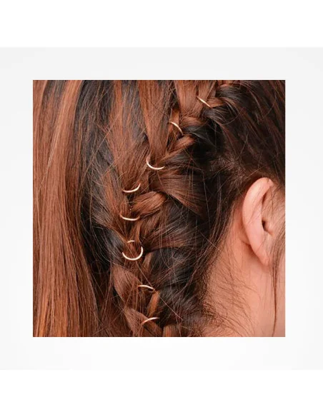 BIFULL ANILLAS CON ESTRELLAS DECOR. PARA EL CABELLO 10UDS