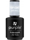 PURPLE FLASH SILVER NO WIPE TOP COAT 15ML|Mathiss