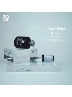 PURPLE FLASH SILVER NO WIPE TOP COAT 15ML|Mathiss