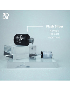 ***PURPLE FLASH SILVER NO WIPE TOP COAT 15ML*** 2