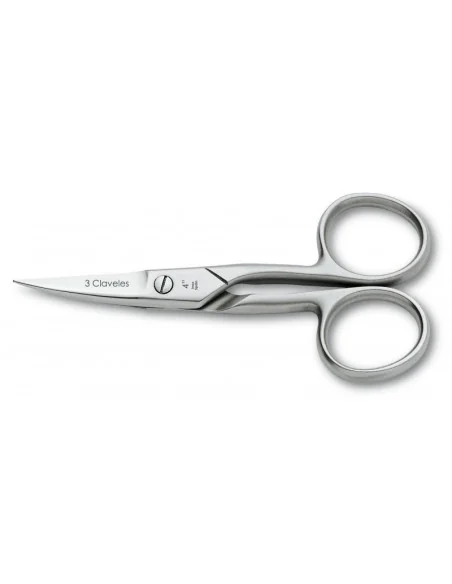 3 CLAVELES TIJERA UÑAS CURVA 4'' INOX
