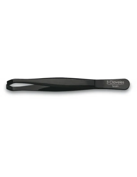 3 Claveles Pinza Depilar Negra Punta Cangrejo 9cm