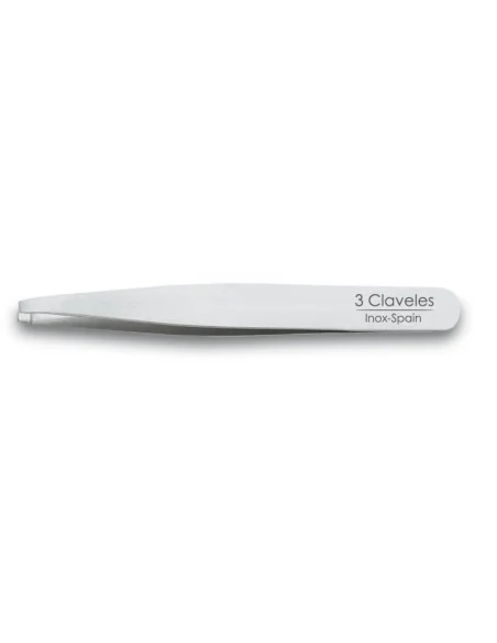 3 Claveles Pinza Depilar Estrecha Recta 105mm Inox