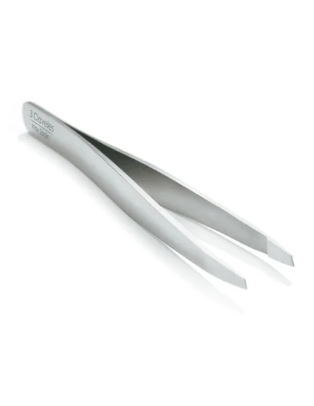 3 CLAVELES PINZA DEPILAR ESTRECHA SESGADA 105MM INOX