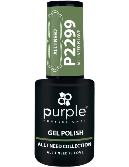 PURPLE GEL POLISH COLOR ALL I NEED IS LOVE 10ML