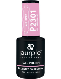 PURPLE GEL POLISH COLOR ALL I NEED IS CARE 10ML