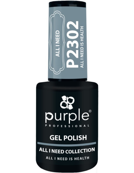 PURPLE GEL POLISH COLOR ALL I NEED IS HEALTH 10ML