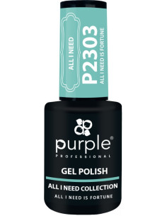 PURPLE GEL POLISH COLOR ALL I NEED IS FORTUNE 10ML