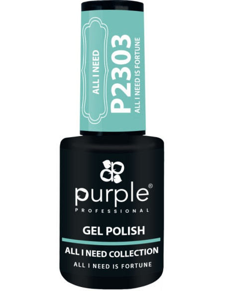 PURPLE GEL POLISH COLOR ALL I NEED IS FORTUNE 10ML