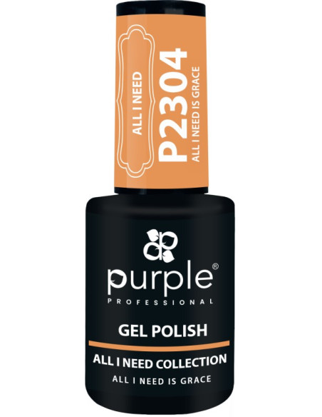 PURPLE GEL POLISH COLOR ALL I NEED IS GRACE 10ML