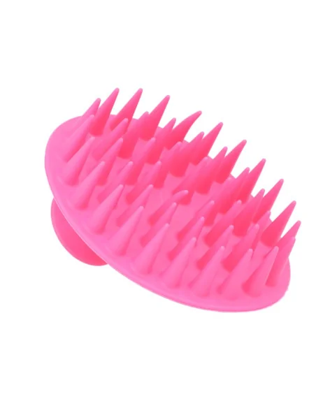 EUROSTIL CEPILLO MASAJEADOR CUERO CABELLUDO SILICONA FUCSIA