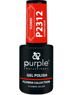 PURPLE GEL POLISH COLOR FLOWER COLOR 10ML