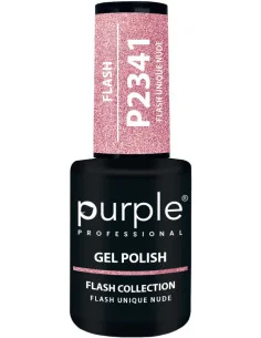 PURPLE GEL POLISH COLOR FLASH UNIQE NUDE 10ML