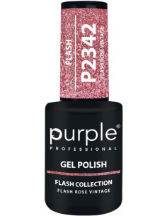 PURPLE GEL POLISH COLOR FLASH ROSE VINTAGE 10ML