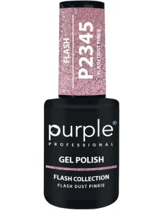 PURPLE GEL POLISH COLOR FLASH DUST PINKIE 10ML