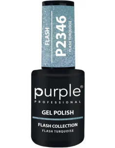 PURPLE GEL POLISH COLOR FLASH TURQUOISE 10ML