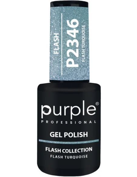 PURPLE GEL POLISH COLOR FLASH TURQUOISE 10ML