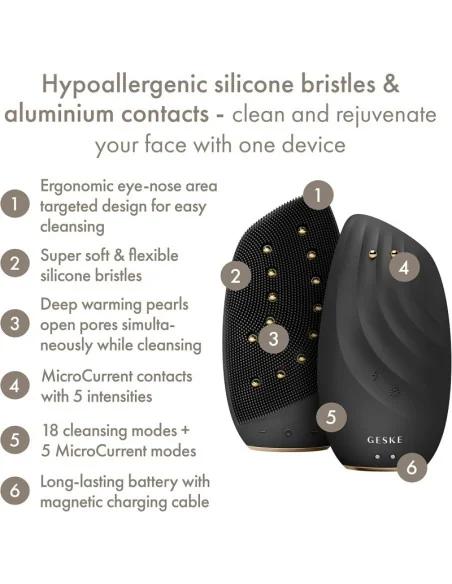 Geske Sonic Thermo Facial Brush & Face Lifter 8 In 1