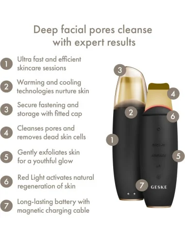 Geske Microcurrent Skin Scrubber & Blackhead Remover 9 In 1