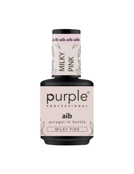 PURPLE ACRYGEL IN BOTTLE MILKY PINK 15ML