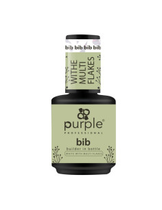 PURPLE BUILDER IN BOTTLE WHITE MULTI FLAKES 15ML