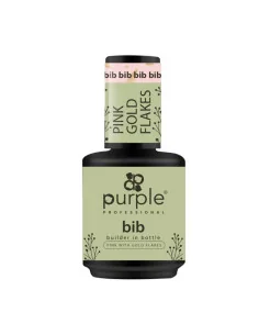 PURPLE BUILDER IN BOTTLE PINK GOLD FLAKES 15ML