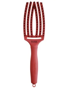 OLIVIA GARDEN FINGERBRUSH BOAR & NYLON MEDIUM RED CONFIDENCE
