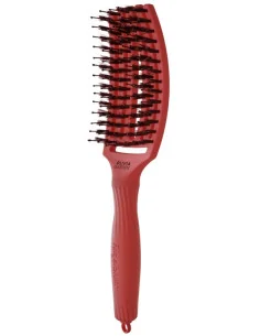 OLIVIA GARDEN FINGERBRUSH BOAR & NYLON MEDIUM RED CONFIDENCE 2