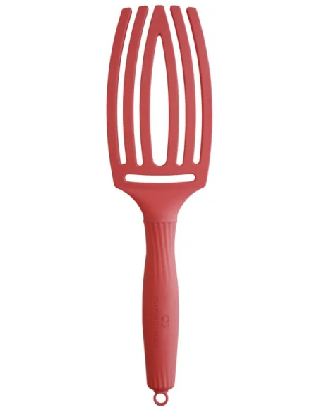 OLIVIA GARDEN FINGERBRUSH BOAR & NYLON MEDIUM RED CONFIDENCE