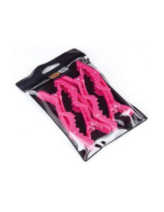 AG PINZA COCODRILO ROSA BOLSA 4UDS