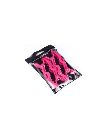 AG PINZA COCODRILO ROSA BOLSA 4UDS