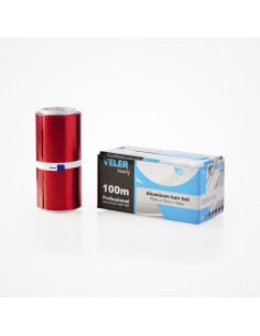 VELER BEAUTY ALUMINIO ROJO LISO ROLLO 100M X 12 CM