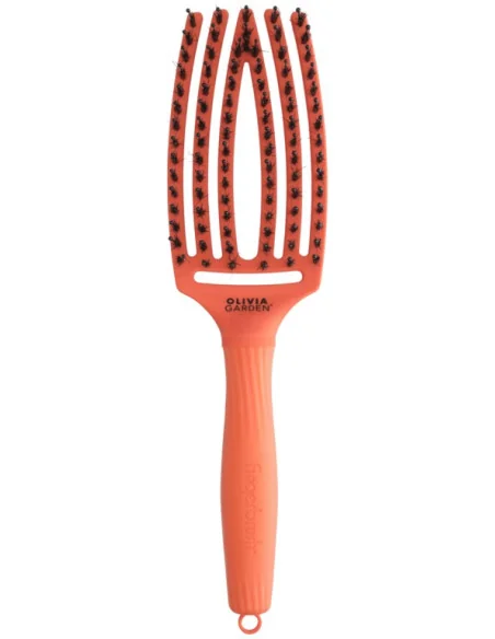 OLIVIA GARDEN FINGERBRUSH BOAR & NYLON MEDIUM ORANGE SPRITZ