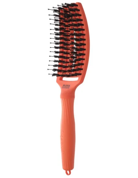 OLIVIA GARDEN FINGERBRUSH BOAR & NYLON MEDIUM ORANGE SPRITZ