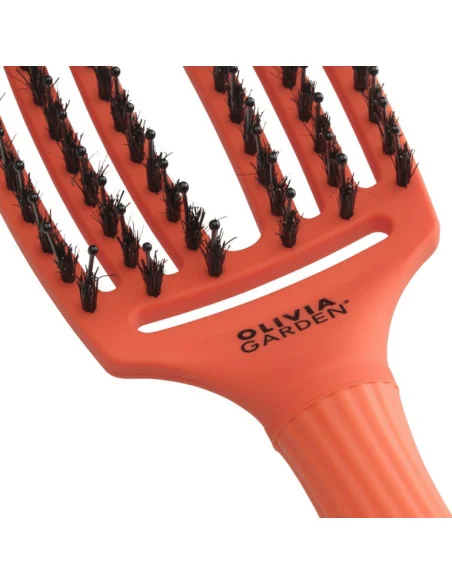 OLIVIA GARDEN FINGERBRUSH BOAR & NYLON MEDIUM ORANGE SPRITZ