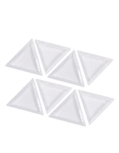 PURPLE TRIANGULOS DE PLASTICO PARA NAIL ART 4UDS
