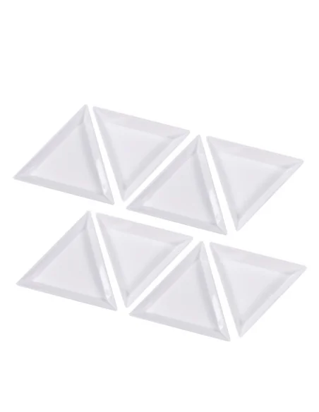 PURPLE TRIANGULOS DE PLASTICO PARA NAIL ART 4UDS