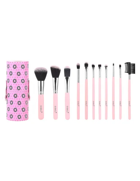 SIBEL PINK FLAMINGO ESTUCHE 11  PINCELES DE MAQUILLAJE