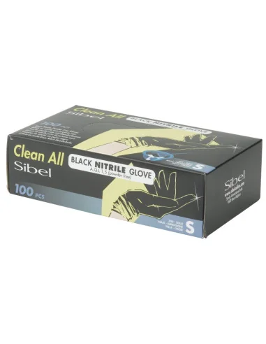 Sibel Clean All Guantes Nitrilo Negros T/pequeña 100 uds.