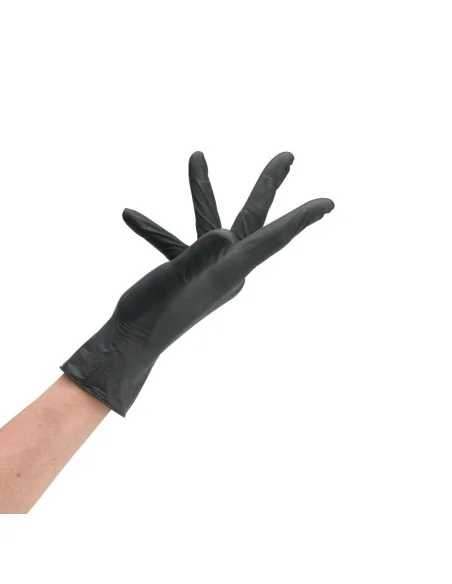 SIBEL CLEAN ALL GUANTES NITRILO NEGROS T/MEDIANA 100 UDS.