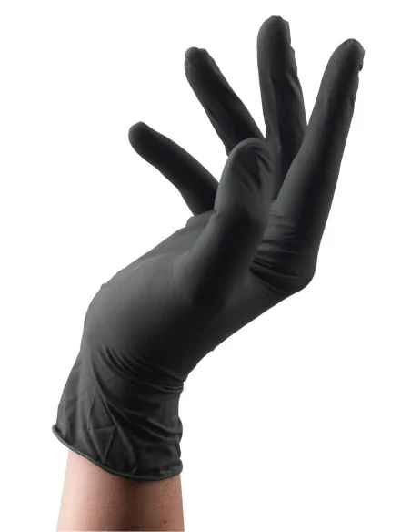 Sibel Clean All Guantes Latex Negros T/mediana 100 uds.