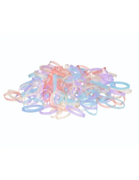 SIBEL GOMAS ELASTICAS COLORES PASTEL 20 MM ( BOTE 500 UDS.)